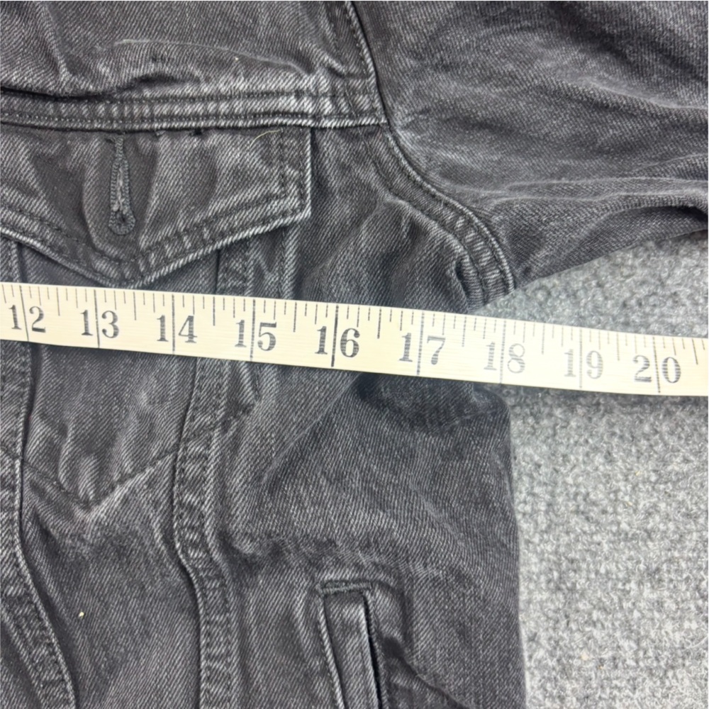LEVI’S Women’s Black Denim Jean Trucker Jacket size: Small - Picture 5 of 6